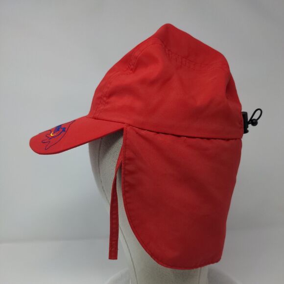 Sun-Skinz UV Protection Kids Trapper Hat Red 1-6 Years Embroidered Ear Flaps - Picture 3 of 9